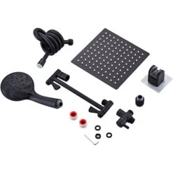 Set Da Colonna Doccia Con Soffione Rettangolare E Doccetta, Asta Telescopica A Molla, Regolabile, Acciaio Inox - Nero 9 Set Da Colonna Doccia Con Soffione Rettangolare E Doccetta, Asta Telescopica A Molla, Regolabile, Acciaio Inox - Nero -Hansgrohe Negozio 76375623 5