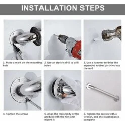 Maniglione Per Bagno, Maniglia Di Sicurezza Per Doccia, Maniglione Antiscivolo 30 Cm Per Bagno, Vasca, WC (nero) 9 Maniglione Per Bagno, Maniglia Di Sicurezza Per Doccia, Maniglione Antiscivolo 30 Cm Per Bagno, Vasca, WC (nero) -Hansgrohe Negozio 76388518 5