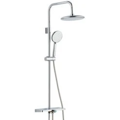 Colonna Doccia Serie Honduras Con Mensola Portaoggetti, Cromata