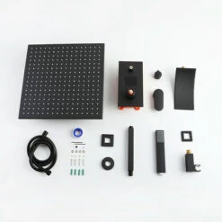 LED Sistema Doccia Con Display Digitale, Nero Colonna Doccia Montaggio A Soffitto Set Doccia Con Soffione Doccia A Pioggia, Doccetta, Cascata Rubinetto Vasca,16 Inches 9 LED Sistema Doccia Con Display Digitale, Nero Colonna Doccia Montaggio A Soffitto Set Doccia Con Soffione Doccia A Pioggia, Doccetta, Cascata Rubinetto Vasca,16 Inches -Hansgrohe Negozio 76486936 5