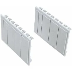 Mostrine Copriforo - Da 0,5 A 4 Moduli DIN - Grigio - 2 Pezzi