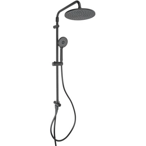 Colonna Doccia Nera Telescopica Anticalcare Tonda Mod. Hades 1 Colonna Doccia Nera Telescopica Anticalcare Tonda Mod. Hades
