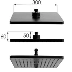 Set Doccia Nero - Con Soffione A Pioggia 30cm - E Rubinetto Termostatico -Hansgrohe Negozio 77271117 5