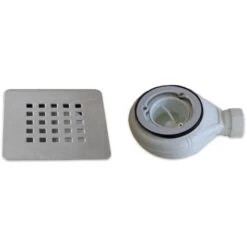 PIATTO DOCCIA IN RESINA EXTRA PIATTA Outletaseo® TUTTE LE MISURE DISPONIBILI- ANTISCIVOLO TEXT URA LAVAGNA 【70x80, BIANCO RAL-9003】- Include Valvola Di Scarico + Griglia -Hansgrohe Negozio 77663187 3