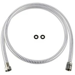 Flessibile Doccia Da 150 Cm Cromato-bianco In Plastica Rinforzata