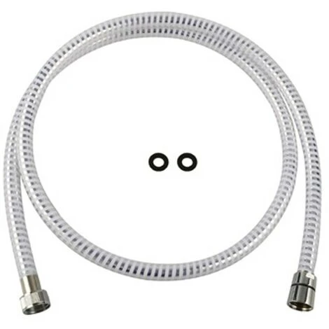 Flessibile Doccia Da 150 Cm Cromato-bianco In Plastica Rinforzata 1 Flessibile Doccia Da 150 Cm Cromato-bianco In Plastica Rinforzata