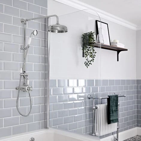 Hudson Reed Elizabeth Sistema Doccia A 2 Vie Completo Di Miscelatore Termostatico&44 Colonna&44 Soffione E Doccetta - Ottone Solido E Ceramica Bianca - Cromo Lucido 1 Hudson Reed Elizabeth Sistema Doccia A 2 Vie Completo Di Miscelatore Termostatico&44 Colonna&44 Soffione E Doccetta - Ottone Solido E Ceramica Bianca - Cromo Lucido