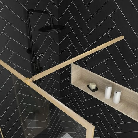 Parete Per Doccia 80x200 Cm - Finitura Oro Spazzolato - GOLDY CONTOURING 2 Parete Per Doccia 80x200 Cm - Finitura Oro Spazzolato - GOLDY CONTOURING - immagine 2