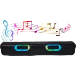 Cassa Bluetooth Speaker 5.0 Barra Soundbar LED Multicolor USB SD AUX