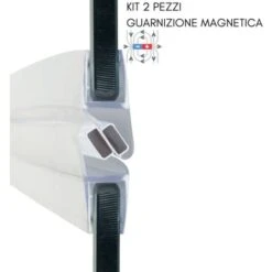 ZIK Guarnizione Magnetica Box Doccia Vetro 6-8 Mm Ricambio Verticale - 200 Cm - Black - Trasparent -Hansgrohe Negozio 79651577 3