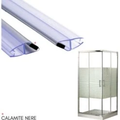 ZIK Guarnizione Magnetica Box Doccia Vetro 6-8 Mm Ricambio Verticale - 200 Cm - Black - Trasparent -Hansgrohe Negozio 79651577 5
