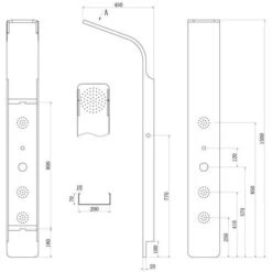 Pannello Doccia Meccanico Nives In Alluminio Bianco - Spazio -Hansgrohe Negozio 8038867 4