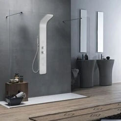 Pannello Doccia Meccanico Nives In Alluminio Bianco - Spazio -Hansgrohe Negozio 8038867 5