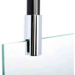 Barra Stabilizzatrice A Soffitto Per Schermo Doccia 5-8 Mm, 80 Cm Da Accorciare, Barra Di Fissaggio Universale Schulte, Nera