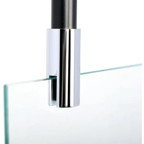 Barra Stabilizzatrice A Soffitto Per Schermo Doccia 5-8 Mm, 80 Cm Da Accorciare, Barra Di Fissaggio Universale Schulte, Nera 1 Barra Stabilizzatrice A Soffitto Per Schermo Doccia 5-8 Mm, 80 Cm Da Accorciare, Barra Di Fissaggio Universale Schulte, Nera