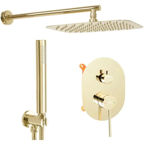 Set Doccia Da Incasso REA OVAL Gold BOX 1 Set Doccia Da Incasso REA OVAL Gold BOX