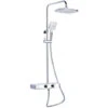 Swiss Aqua Technologies Colonna Doccia Con Miscelatore Termostatico, Soffione Doccia XXL 28,7 Cm, Asta Regolabile In Altezza, Bianco/cromata (SATSSTHP)