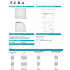 Piatto Doccia Rettangolare 70X90 Cm Colore Bianco In Resina Ponsi Solilux BPR03 Bianco -Hansgrohe Negozio 81900397 3