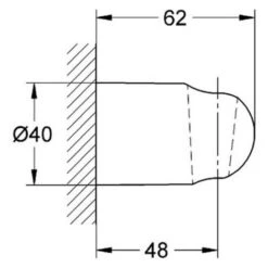 Supporto A Parete Per Doccino Grohe, Serie Vitalio Universale 5 Supporto A Parete Per Doccino Grohe, Serie Vitalio Universale -Hansgrohe Negozio 8205490 3