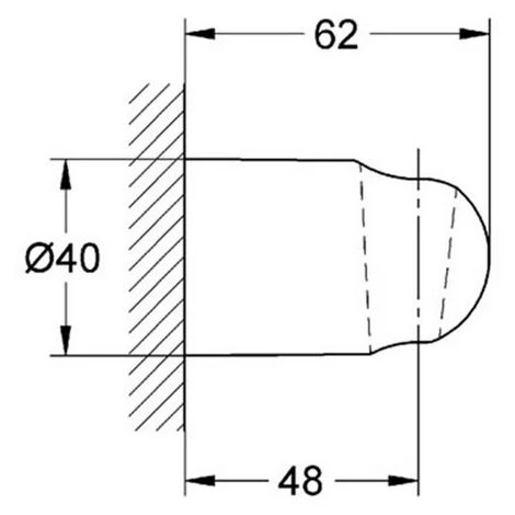 Supporto A Parete Per Doccino Grohe, Serie Vitalio Universale 3 Supporto A Parete Per Doccino Grohe, Serie Vitalio Universale - immagine 3