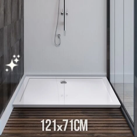 Piatto Doccia - In Acrilico, 121 X 71 Cm, Ribassato, Altezza 4 Cm, Finitura Lucida Bianca, Modello Rettangolare - Piatto Doccia 1 Piatto Doccia - In Acrilico, 121 X 71 Cm, Ribassato, Altezza 4 Cm, Finitura Lucida Bianca, Modello Rettangolare - Piatto Doccia