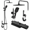 Set Doccia Con Termostato REA ROB Black