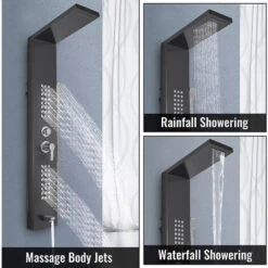 5 In 1 Pannello Doccia Acciaio Inox Antiruggine Idromassaggio Cascata Pro -Hansgrohe Negozio 82818368 4