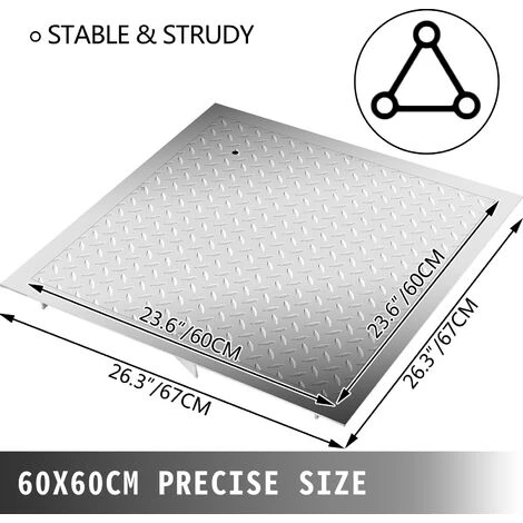 VEVOR Chiusino Da Incasso Pozzetto, 4 Viti, Coperchio In Lamiera Di Acciaio Zincato, 60x60 Cm, Pozzetto Giardino In Lamiera Zincata, Per Apertura Drenaggio Su Nave Stazione Di Pompaggio O Parcheggio 4 VEVOR Chiusino Da Incasso Pozzetto, 4 Viti, Coperchio In Lamiera Di Acciaio Zincato, 60x60 Cm, Pozzetto Giardino In Lamiera Zincata, Per Apertura Drenaggio Su Nave Stazione Di Pompaggio O Parcheggio - immagine 4