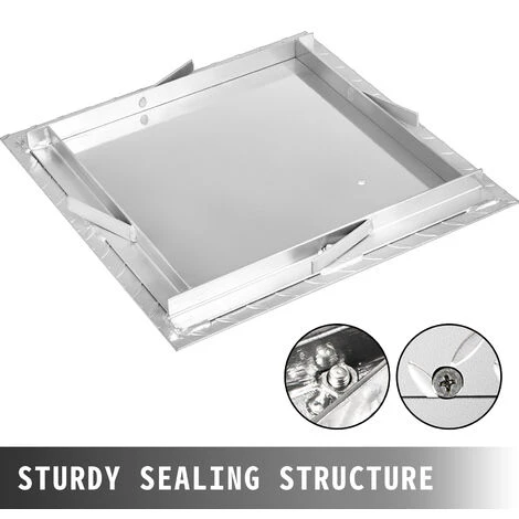 VEVOR Chiusino Da Incasso Pozzetto, 4 Viti, Coperchio In Lamiera Di Acciaio Zincato, 60x60 Cm, Pozzetto Giardino In Lamiera Zincata, Per Apertura Drenaggio Su Nave Stazione Di Pompaggio O Parcheggio 5 VEVOR Chiusino Da Incasso Pozzetto, 4 Viti, Coperchio In Lamiera Di Acciaio Zincato, 60x60 Cm, Pozzetto Giardino In Lamiera Zincata, Per Apertura Drenaggio Su Nave Stazione Di Pompaggio O Parcheggio - immagine 5