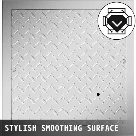 VEVOR Chiusino Da Incasso Pozzetto, 40x40 Cm, Coperchio In Lamiera Di Acciaio Zincato, Pozzetto Giardino In Lamiera Zincata, 2 Viti, Per Apertura Drenaggio Su Nave Stazione Di Pompaggio O Parcheggio 2 VEVOR Chiusino Da Incasso Pozzetto, 40x40 Cm, Coperchio In Lamiera Di Acciaio Zincato, Pozzetto Giardino In Lamiera Zincata, 2 Viti, Per Apertura Drenaggio Su Nave Stazione Di Pompaggio O Parcheggio - immagine 2