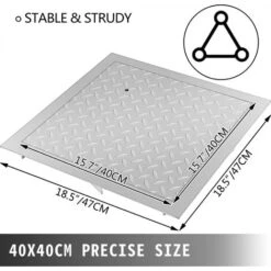 VEVOR Chiusino Da Incasso Pozzetto, 40x40 Cm, Coperchio In Lamiera Di Acciaio Zincato, Pozzetto Giardino In Lamiera Zincata, 2 Viti, Per Apertura Drenaggio Su Nave Stazione Di Pompaggio O Parcheggio 8 VEVOR Chiusino Da Incasso Pozzetto, 40x40 Cm, Coperchio In Lamiera Di Acciaio Zincato, Pozzetto Giardino In Lamiera Zincata, 2 Viti, Per Apertura Drenaggio Su Nave Stazione Di Pompaggio O Parcheggio -Hansgrohe Negozio 82818588 4