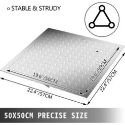 VEVOR Chiusino Da Incasso Pozzetto, Coperchio In Lamiera Di Acciaio Zincato, 50x50 Cm, Pozzetto Giardino In Lamiera Zincata, 2 Viti, Per Apertura Drenaggio Su Nave Stazione Di Pompaggio O Parcheggio -Hansgrohe Negozio 82818693 5