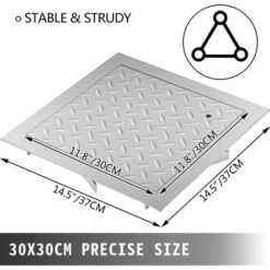 VEVOR Chiusino Da Incasso Pozzetto, 30x30 Cm, Coperchio In Lamiera Di Acciaio Verniciato A Polvere, Pozzetto Giardino In Lamiera, Per Apertura Drenaggio Su Nave Stazione Di Pompaggio O Parcheggio -Hansgrohe Negozio 82818708 4