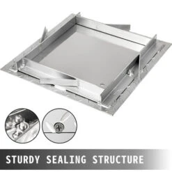 VEVOR Chiusino Da Incasso Pozzetto, 30x30 Cm, Coperchio In Lamiera Di Acciaio Verniciato A Polvere, Pozzetto Giardino In Lamiera, Per Apertura Drenaggio Su Nave Stazione Di Pompaggio O Parcheggio -Hansgrohe Negozio 82818708 5