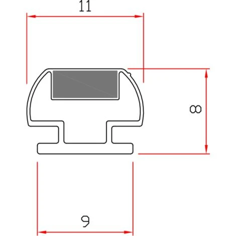 Guarnizione Magnetica Box Doccia In Gomma EC-MAG-9-41 Colore: Bianco 2 Guarnizione Magnetica Box Doccia In Gomma EC-MAG-9-41 Colore: Bianco - immagine 2