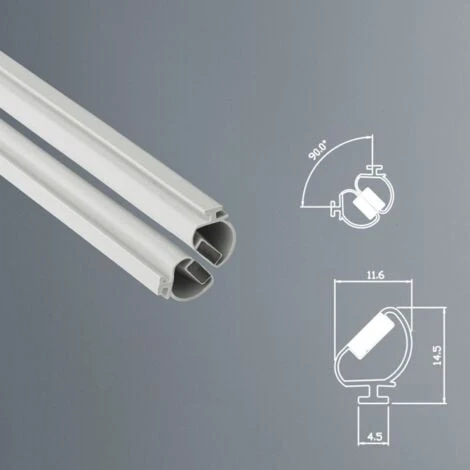 Guarnizione Magnetica Box Doccia In Gomma EC-MAG-3322 Angolo 90° Colore: Bianco 1 Guarnizione Magnetica Box Doccia In Gomma EC-MAG-3322 Angolo 90° Colore: Bianco