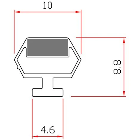 Guarnizione Magnetica Box Doccia In Gomma EC-MAG-R43 Colore: Bianco 2 Guarnizione Magnetica Box Doccia In Gomma EC-MAG-R43 Colore: Bianco - immagine 2