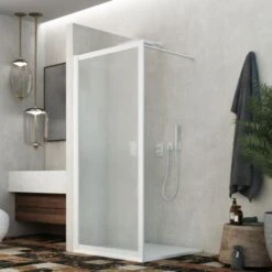 Parete Doccia Walk-in Lato 120 Cm H 185 In Acrilico Mod. Beatrix Profilo -Hansgrohe Negozio 83561687 5