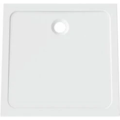 Vassoio Per Doccia Minerale Modellato Bianco. 100x100x3cm. Non -Slip