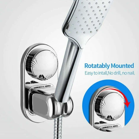 Soffioni Doccia Fissi Supporto Per Doccia Ventosa Grande Adsorbibilità, Angolo Regolabile In 5 Modalità, Supporto Per Doccetta A Parete 5 Soffioni Doccia Fissi Supporto Per Doccia Ventosa Grande Adsorbibilità, Angolo Regolabile In 5 Modalità, Supporto Per Doccetta A Parete - immagine 5