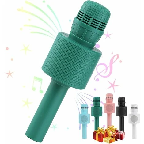 Giocattoli Karaoke Con Microfono Wireless Per Bambini O Bambini Piccoli, Altoparlante Bluetooth Portatile (verde) 1 Giocattoli Karaoke Con Microfono Wireless Per Bambini O Bambini Piccoli, Altoparlante Bluetooth Portatile (verde)