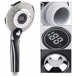 Soffione Doccia A LED, Soffione Doccia A LED A 3 Colori Doccetta Con Controllo Della Temperatura Con Display Digitale Della Temperatura Doccia A 3 Modalità Di Risparmio Idrico 7 Soffione Doccia A LED, Soffione Doccia A LED A 3 Colori Doccetta Con Controllo Della Temperatura Con Display Digitale Della Temperatura Doccia A 3 Modalità Di Risparmio Idrico -Hansgrohe Negozio 86524141 3