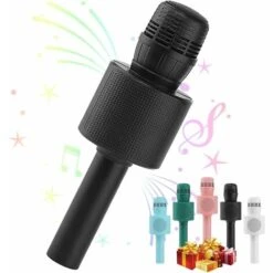 Giocattoli Karaoke Con Microfono Wireless Per Bambini O Neonati, Altoparlante Bluetooth Portatile (nero)
