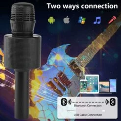 Giocattoli Karaoke Con Microfono Wireless Per Bambini O Neonati, Altoparlante Bluetooth Portatile (nero) -Hansgrohe Negozio 86524617 4