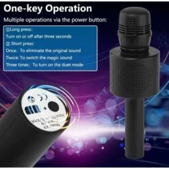 Giocattoli Karaoke Con Microfono Wireless Per Bambini O Neonati, Altoparlante Bluetooth Portatile (nero) -Hansgrohe Negozio 86524617 5