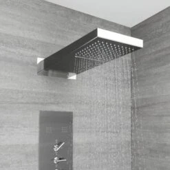 Pannello Doccia In Idromassaggio Termostatico Integrato Con Soffione A Cascata E Pioggia -Hansgrohe Negozio 870682 3