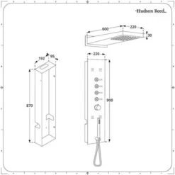 Pannello Doccia In Idromassaggio Termostatico Integrato Con Soffione A Cascata E Pioggia -Hansgrohe Negozio 870682 5