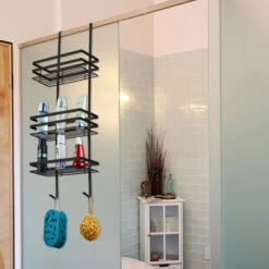 Mensole Per Doccia Scaffale Da Bagno Scaffale Da Doccia Senza Trapano Per Cabine Doccia 3 Ripiani Appesi Scaffale Da Doccia (3 Ripiani Appesi, Nero) HENGMEI -Hansgrohe Negozio 88136242 4