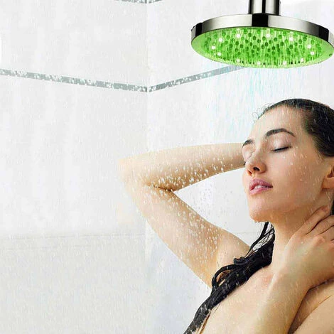 Soffione Doccia Con Led Rgb Rotondo Ø 22 Cm Per Cromoterapia Doccia Emozionale Doccetta Multicolore 2 Soffione Doccia Con Led Rgb Rotondo Ø 22 Cm Per Cromoterapia Doccia Emozionale Doccetta Multicolore - immagine 2