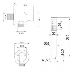 Kit Doccia Rotondo Con Soffione D 20 Cm E Con Doccino E Flessibile Cromati -Hansgrohe Negozio 90560178 3